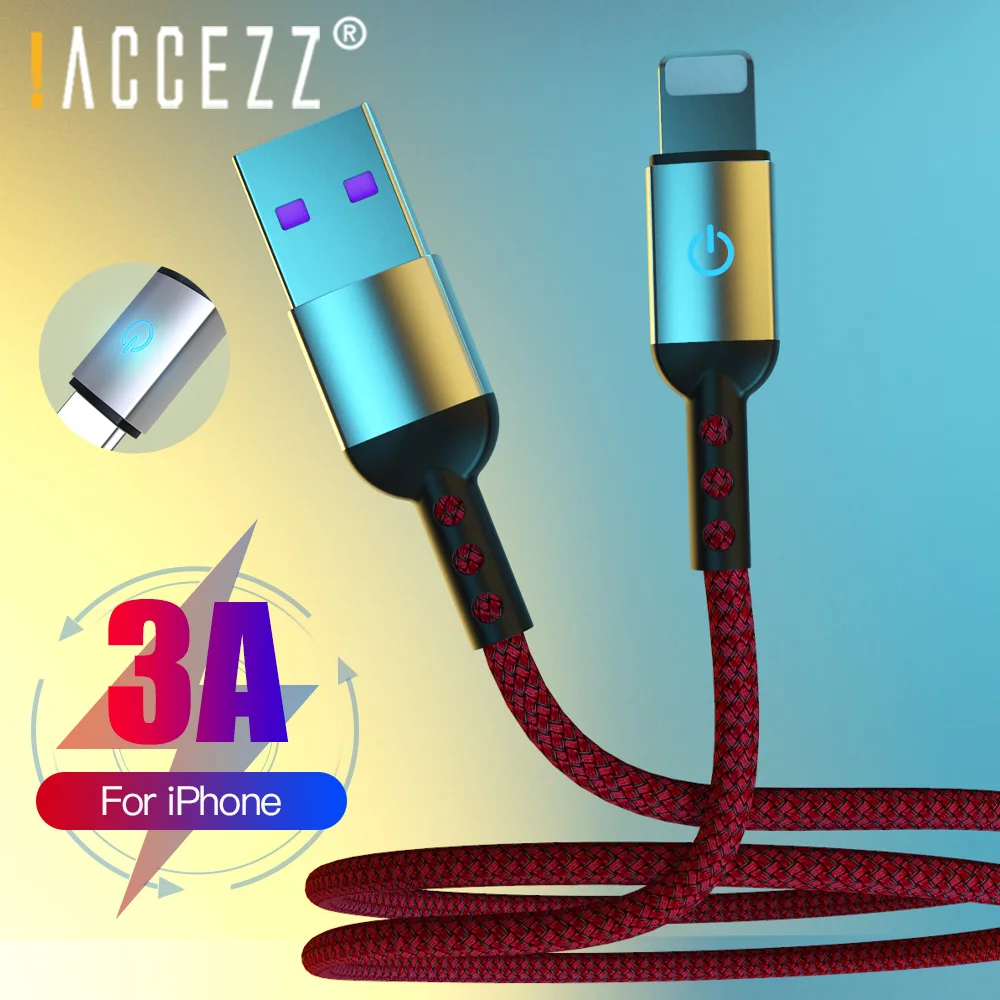 !ACCEZZ 3A Phone Charge USB Cable For iPhone 12 11 XS Pro Max X 8 7 Fast Charging Lighting Cable With LED 1.2m Phone Charge Cord
!ACCEZZ 3A Phone Charge USB Cable For iPhone 12 11 XS Pro Max X 8 7 Fast Charging Lighting Cable With LED 1.2m Phone Charge Cord