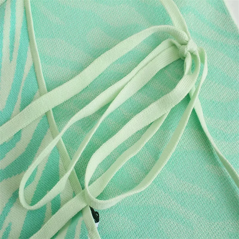 Summer Female Dress Za 2021 Sexy Animal Jacquard Knit Spaghetti Straps Midi Dresses Fashion Backless Back Tied Woman Dress Mujer
Summer Female Dress Za 2021 Sexy Animal Jacquard Knit Spaghetti Straps Midi Dresses Fashion Backless Back Tied Woman Dress Mujer