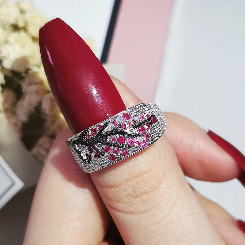 2021 New Luxury Fashion Black Pink Green Blue Branch Tree 925 Sterling Silver Jewelry For Women Party Gift Wholesale Engagement
2021 New Luxury Fashion Black Pink Green Blue Branch Tree 925 Sterling Silver Jewelry For Women Party Gift Wholesale Engagement