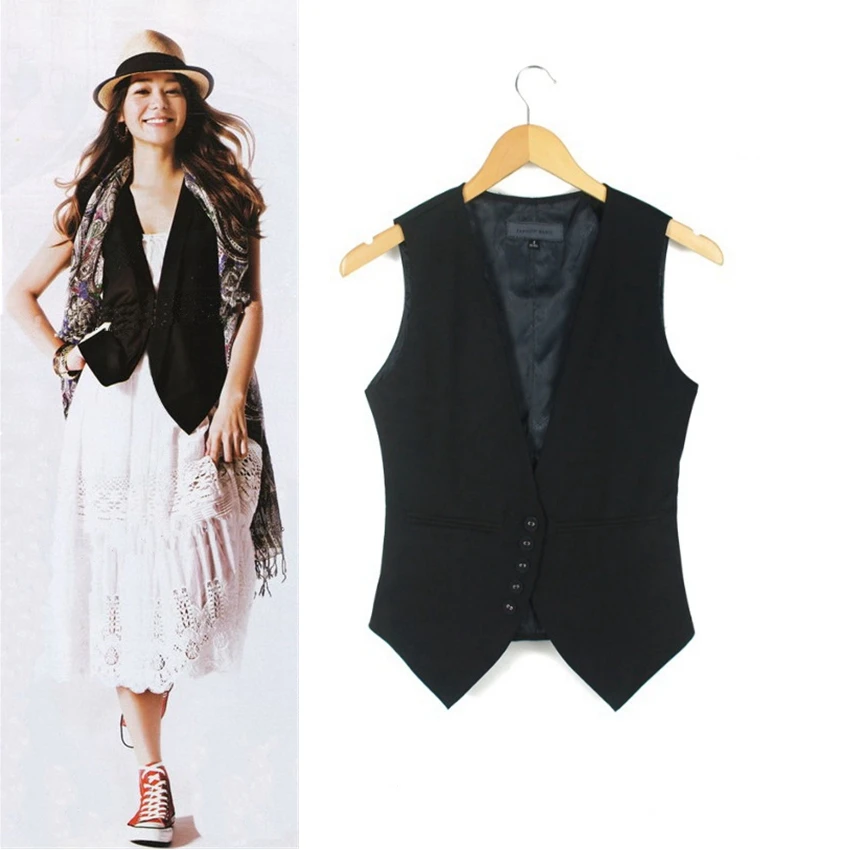 Spring Autumn Women Vests V-Neck Elegant OL Waistcoat Slim Short Lady Work Wear Sleeveless Office Vest Blazer New Arrival W70096
Spring Autumn Women Vests V-Neck Elegant OL Waistcoat Slim Short Lady Work Wear Sleeveless Office Vest Blazer New Arrival W70096