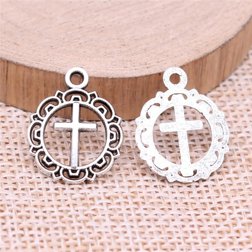 Cross Charms For Jewelry Making Findings Handmade DIY Craft 20pcs Antique Silver Color 19x16mm
Cross Charms For Jewelry Making Findings Handmade DIY Craft 20pcs Antique Silver Color 19x16mm