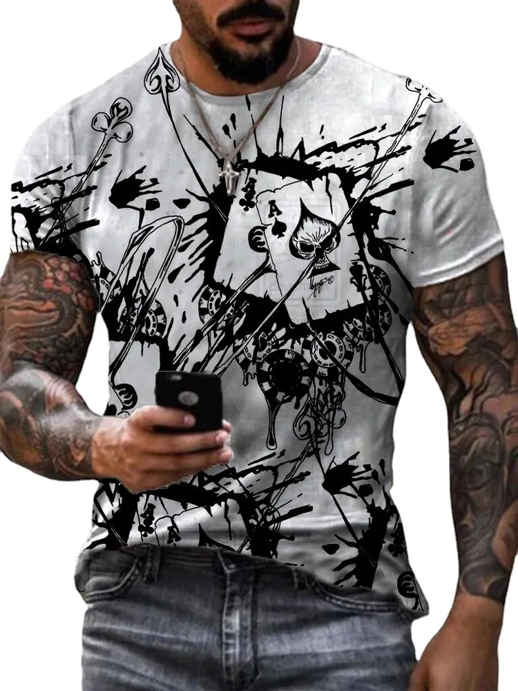 2021 new men's casual round neck short sleeve digital printing slim fitting Pullover men's T-shirt
2021 new men's casual round neck short sleeve digital printing slim fitting Pullover men's T-shirt