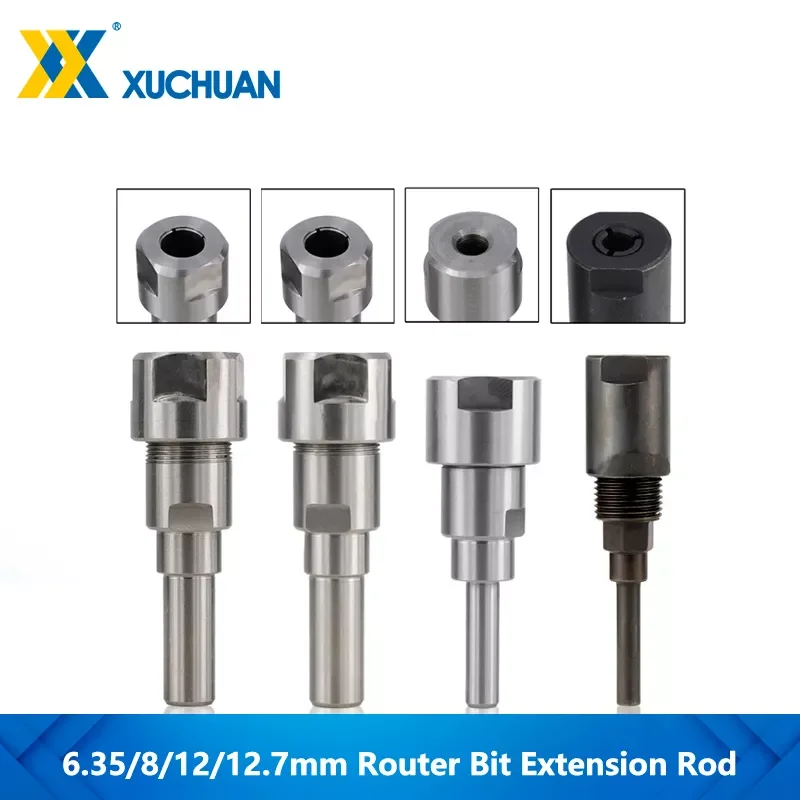 1pc 6.35/8/12/12.7mm Shank Router Bit Collet Extension Rod For Engraving Mchine Tool Holder Collet Extension Rod
1pc 6.35/8/12/12.7mm Shank Router Bit Collet Extension Rod For Engraving Mchine Tool Holder Collet Extension Rod