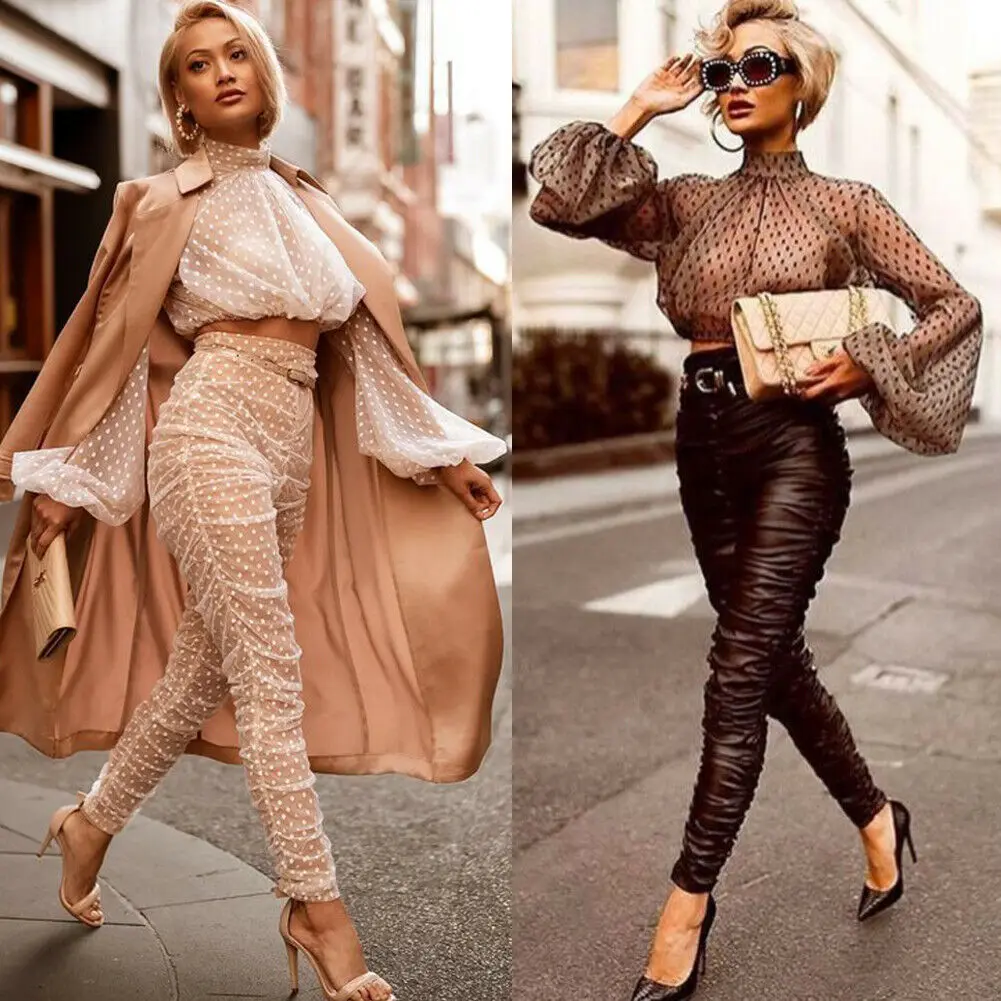 Chiffon Blouses Women 2019 Autumn Fashion Long Sleeve O-neck white Shirt Office Blouse Slim Casual Tops Female Plus Size hot | Женская