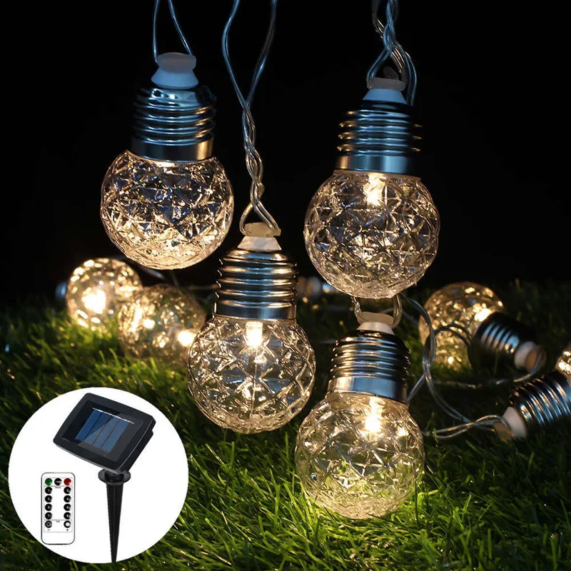 Solar Bulb Lights Christmas Outdoor Patio Decoration Led Fairy String Light Garland Street Wedding For Holiday Garden Lighting
Solar Bulb Lights Christmas Outdoor Patio Decoration Led Fairy String Light Garland Street Wedding For Holiday Garden Lighting