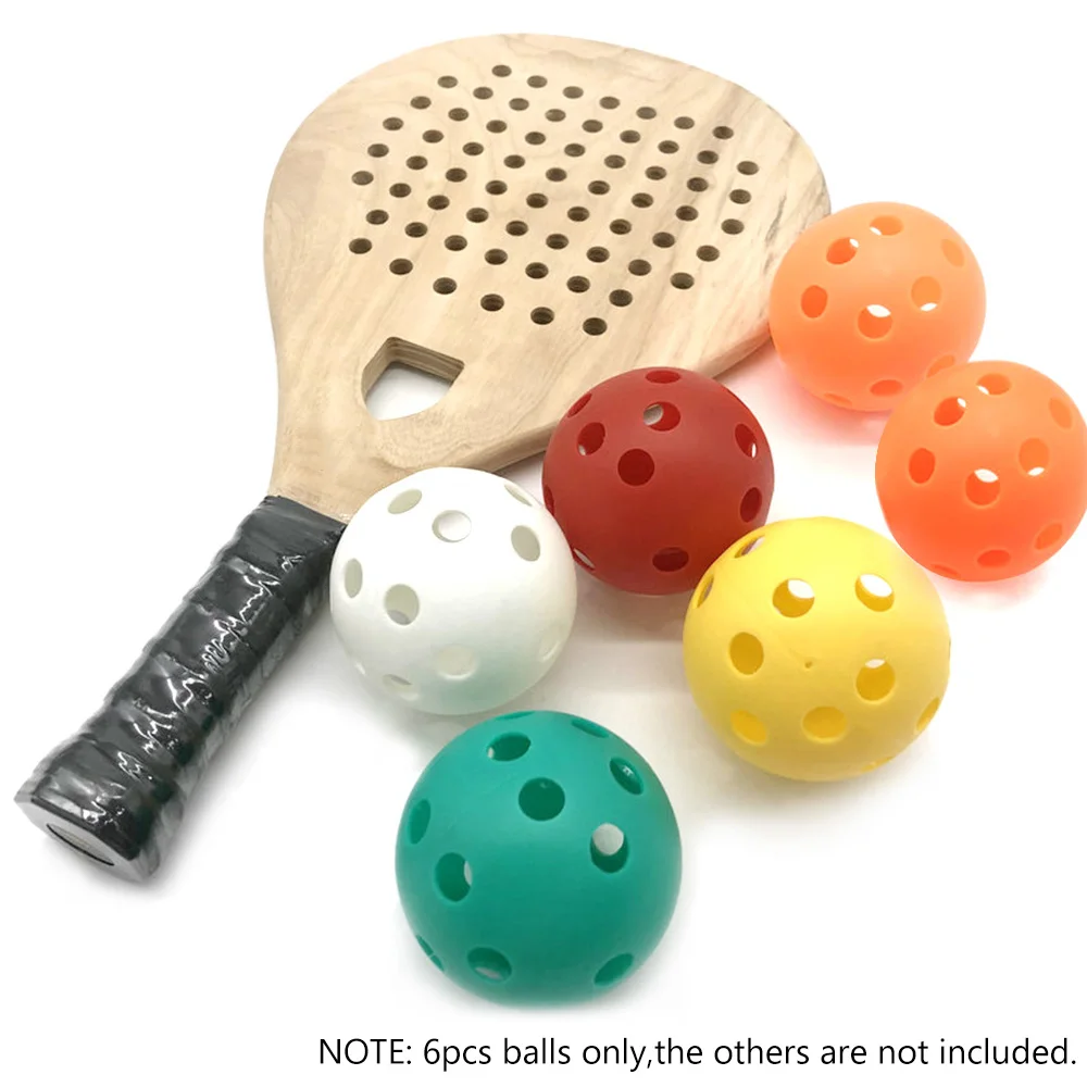 6pcs Pickleballs with Holes Plastic Pickle Balls for Indoor and Outdoor
6pcs Pickleballs with Holes Plastic Pickle Balls for Indoor and Outdoor