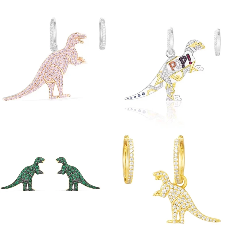 LIDU High Quality 925 Silver Dinosaur Earrings Multicolor Elegant Monaco Jewelry For Friends As Gifts
LIDU High Quality 925 Silver Dinosaur Earrings Multicolor Elegant Monaco Jewelry For Friends As Gifts