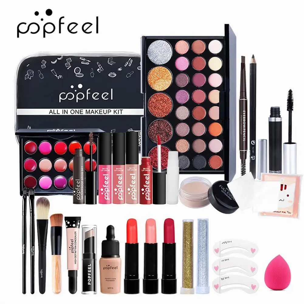 27PCS Full Makeup Kit Birthday Wedding Gift for Girls Makeup Set Suitable for Starters Pair with Cosmetics Bag
27PCS Full Makeup Kit Birthday Wedding Gift for Girls Makeup Set Suitable for Starters Pair with Cosmetics Bag