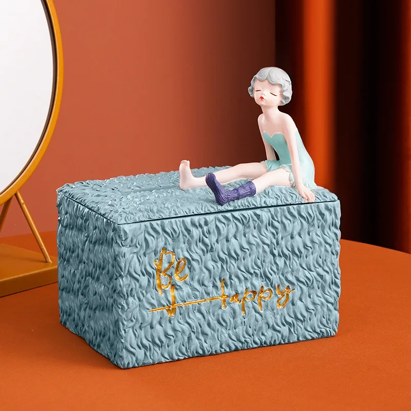 Nordic Resin Cute Girl Tissue Box Living Room Entrance Key Storage Kitchen Paper Holder Storage Bathroom Decoration Accessories
Nordic Resin Cute Girl Tissue Box Living Room Entrance Key Storage Kitchen Paper Holder Storage Bathroom Decoration Accessories