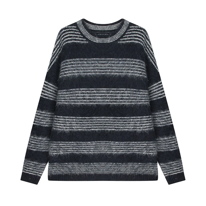 2020 Autumn Winter New Mohair Crew-Neck Medium and Long Knit Sweater Women Fashion Simple Matching Stripes Contrast Color
2020 Autumn Winter New Mohair Crew-Neck Medium and Long Knit Sweater Women Fashion Simple Matching Stripes Contrast Color