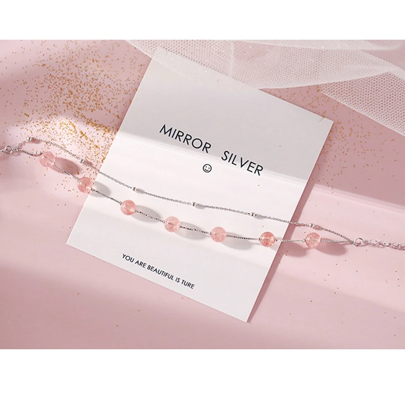 S925 3Pcs/Lot Double Natural Strawberry Pink Bean Paste Love Round Bead Crystal bracelets
S925 3Pcs/Lot Double Natural Strawberry Pink Bean Paste Love Round Bead Crystal bracelets