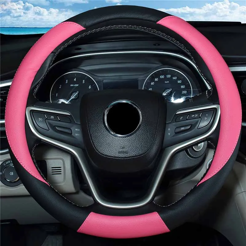 Sport Auto Steering Wheel Cover Anti-Slip Faux Leather Car Steering-Wheel Protective Jacket Car-styling Anti-catch Holder Protor
Sport Auto Steering Wheel Cover Anti-Slip Faux Leather Car Steering-Wheel Protective Jacket Car-styling Anti-catch Holder Protor