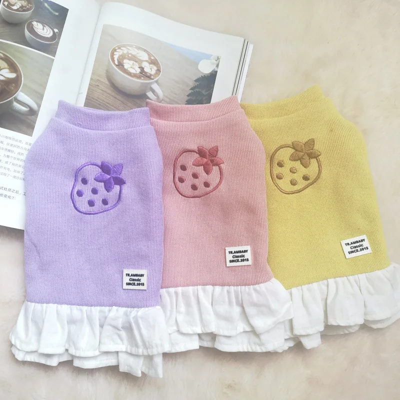 2021 Autumn and Winter Warm Fashion Embroidered Strawberry Knitted Skirt for Small and Medium Dogs Cats Pets,Cute Princess Skirt
2021 Autumn and Winter Warm Fashion Embroidered Strawberry Knitted Skirt for Small and Medium Dogs Cats Pets,Cute Princess Skirt