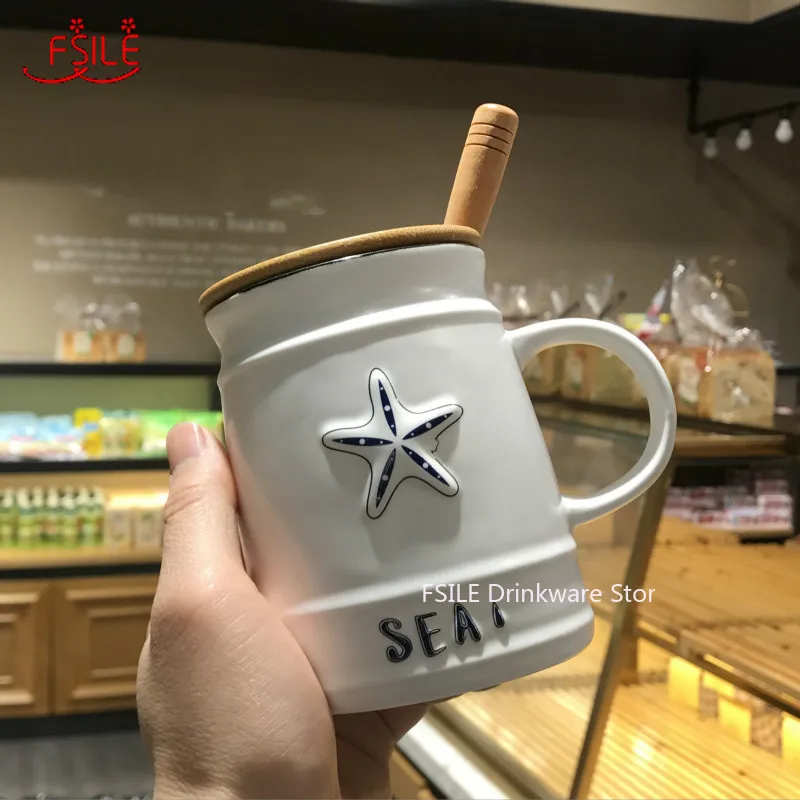 500ml Creative Seahorse Embossed Ceramic Mug Fashion Net Red Spoon Water Cup with Lid Breakfast Milk Cup Gift Cup 
500ml Creative Seahorse Embossed Ceramic Mug Fashion Net Red Spoon Water Cup with Lid Breakfast Milk Cup Gift Cup