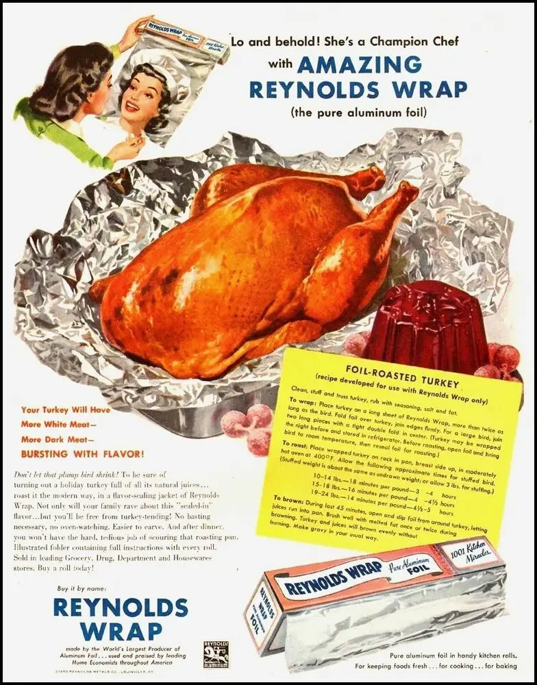 REYNOLDS WRAP METAL TIN SIGN POSTER WALL PLAQUE 
REYNOLDS WRAP METAL TIN SIGN POSTER WALL PLAQUE