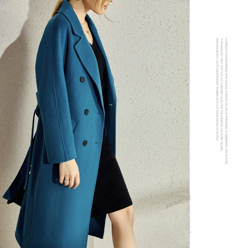 Classic Hand-sewn Double-breasted long women Coat In Double-layer pure Wool women winter blue Black Coat Abrigo Mujer
Classic Hand-sewn Double-breasted long women Coat In Double-layer pure Wool women winter blue Black Coat Abrigo Mujer