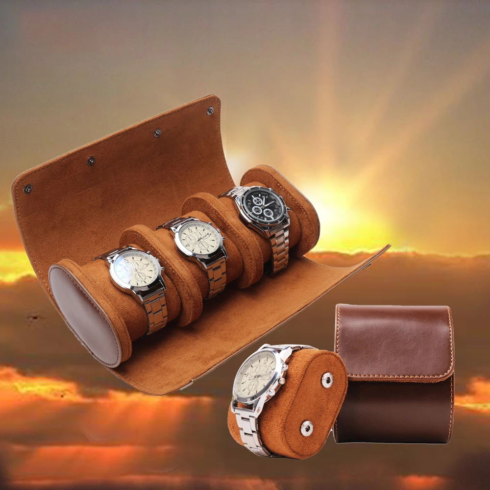 Portable Vintage Leather Display Watch Storage Box with Slid in Out Watch Organizers 3/1 Slots Watch Roll Travel Case
Portable Vintage Leather Display Watch Storage Box with Slid in Out Watch Organizers 3/1 Slots Watch Roll Travel Case