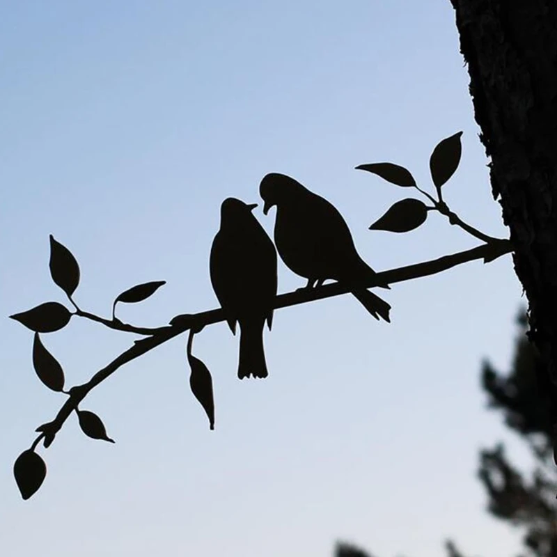 Metal Bird Silhouette Statue Tree Artwork Backyard Decoration for Garden Yard 
Metal Bird Silhouette Statue Tree Artwork Backyard Decoration for Garden Yard