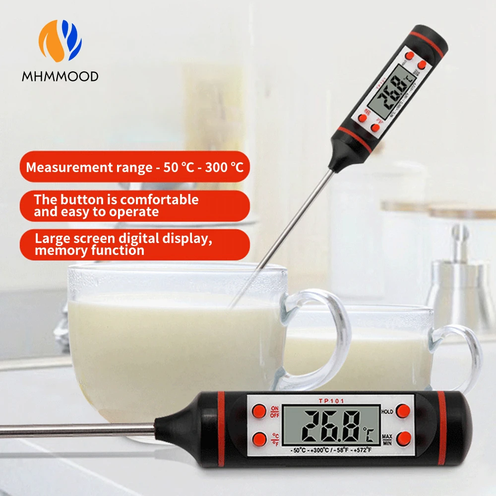 Baking Electronic Thermometer Household Kitchen Cooking BBQ High-precision Thermometer Milk Meat Temperature Measurement Tools
Baking Electronic Thermometer Household Kitchen Cooking BBQ High-precision Thermometer Milk Meat Temperature Measurement Tools