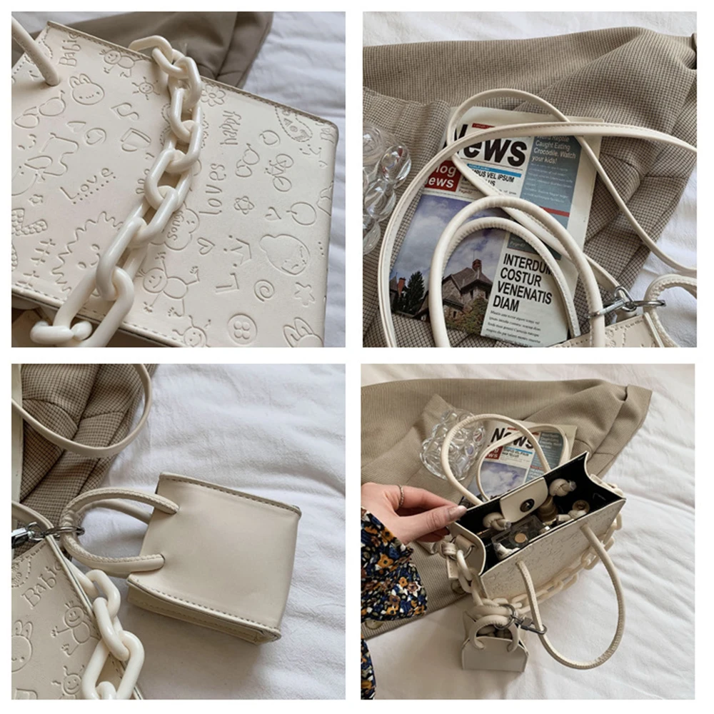 S.IKRR 2 in 1 Cartoon Pattern Korean Handbags For Women 2021 Fashion Tote Bag Purses Large Capacity Design Shoulder Bag Leather
S.IKRR 2 in 1 Cartoon Pattern Korean Handbags For Women 2021 Fashion Tote Bag Purses Large Capacity Design Shoulder Bag Leather