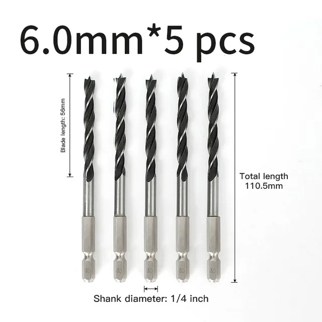5PCS ThreePoint Drill Bit Woodworking Drill Bit Hexagonal Shank Electric Drill 45# Steel Drill Bit For Woodworking 1/4Hex Shank
5PCS ThreePoint Drill Bit Woodworking Drill Bit Hexagonal Shank Electric Drill 45# Steel Drill Bit For Woodworking 1/4Hex Shank