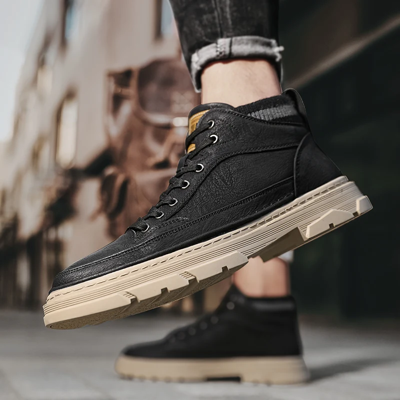 Зимние плюшевые бархатные Мужские Ботинки Martin на шнуровке толстые черные серые ботинки до щиколотки уличная мотоциклетная обувь для вожде... 
Зимние плюшевые бархатные Мужские Ботинки Martin на шнуровке толстые черные серые ботинки до щиколотки уличная мотоциклетная обувь для вожде...