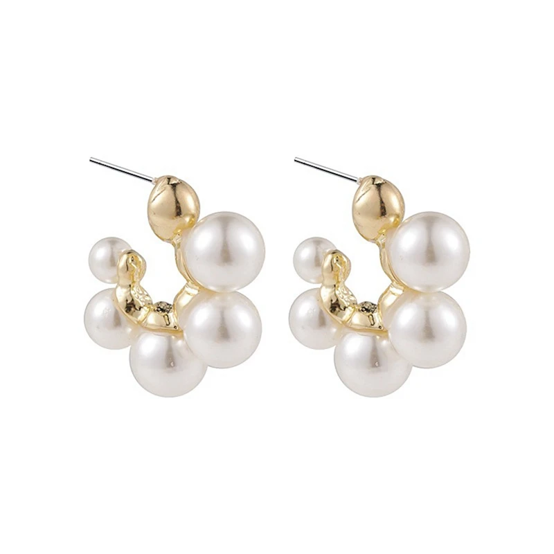 Korea Vintage Irregular Geometric C Shape Big Small Imitation Pearl Metal Stud Earrings for Women Party Jewelry
Korea Vintage Irregular Geometric C Shape Big Small Imitation Pearl Metal Stud Earrings for Women Party Jewelry