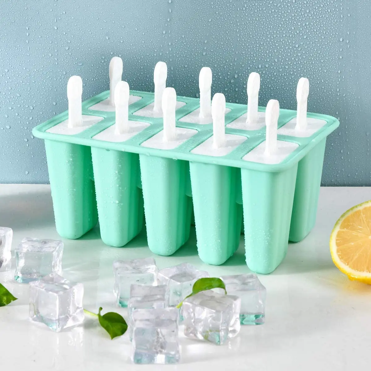 10 Popsicle Molds DIY Reusable Silicone Ice Pop Molds Homemade Dessert Freezer Fruit Juice Ice Pop Maker Mould with Sticks
10 Popsicle Molds DIY Reusable Silicone Ice Pop Molds Homemade Dessert Freezer Fruit Juice Ice Pop Maker Mould with Sticks