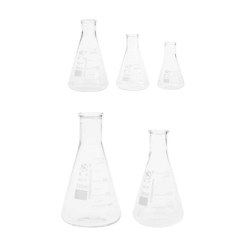 Мерная коническая колба из боросиликатного стекла мерные чашки Erlenmeyer 50 мл-2000 мл |