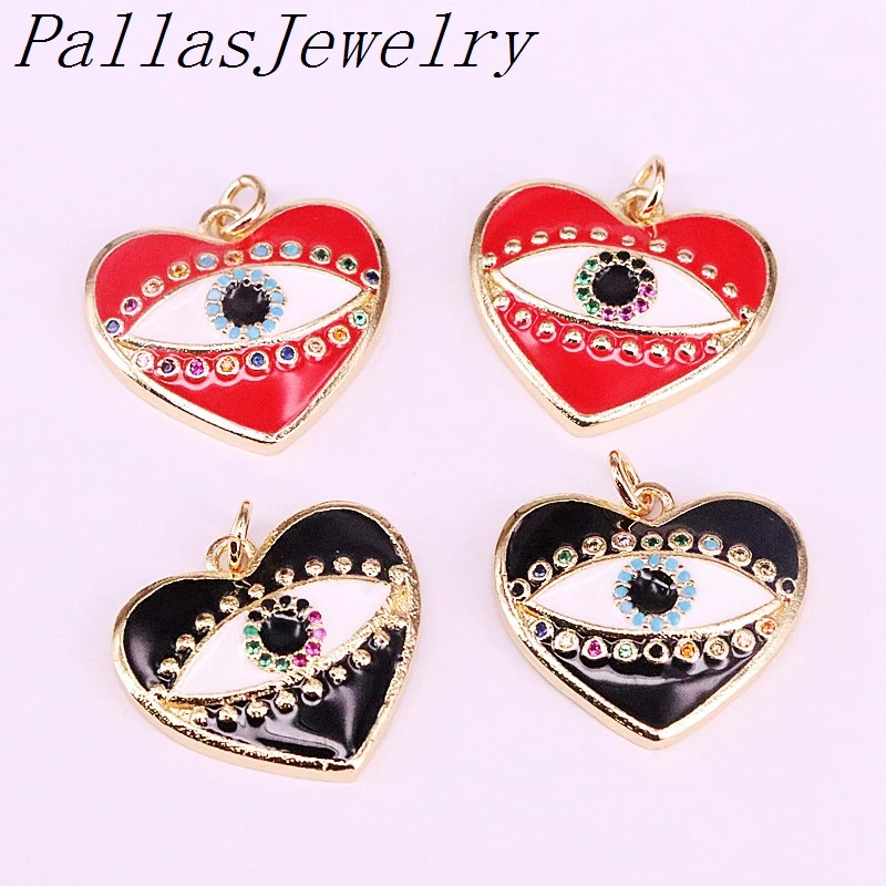 10Pcs High Quality Micro Pave cz Enamel Heart Shaped Pendant Jewelry Charm Necklaces
10Pcs High Quality Micro Pave cz Enamel Heart Shaped Pendant Jewelry Charm Necklaces