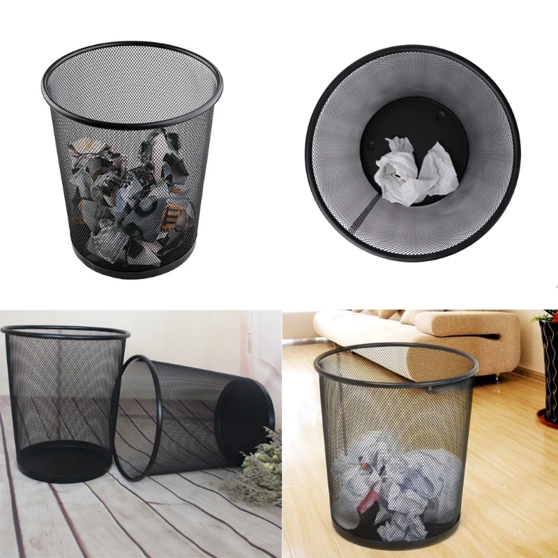 Metal Mesh Wastebasket Round Trash Can Recycling Bin Office Tools Supplies Black
Metal Mesh Wastebasket Round Trash Can Recycling Bin Office Tools Supplies Black