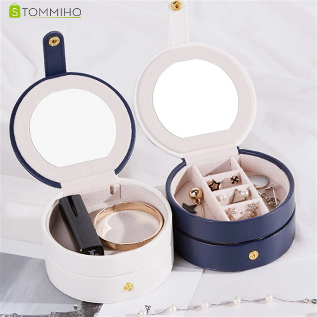 STOMMIHO Jewelry Storage Box Rotating Cosmetic Organizer Makeup Holder Double Layer Elegant Circular Portable Mini Luxurious
STOMMIHO Jewelry Storage Box Rotating Cosmetic Organizer Makeup Holder Double Layer Elegant Circular Portable Mini Luxurious