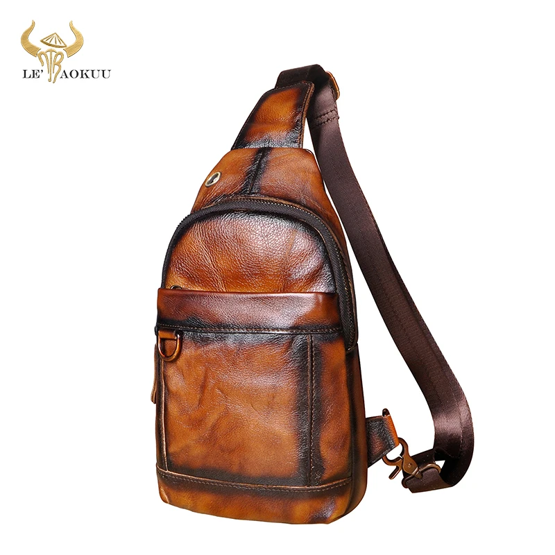 New Top Qulity Leather Men Casual Fashion Coffee Travel Triangle Chest Sling Bag Design Tea One Shoulder Bag Daypack Male 8016
New Top Qulity Leather Men Casual Fashion Coffee Travel Triangle Chest Sling Bag Design Tea One Shoulder Bag Daypack Male 8016