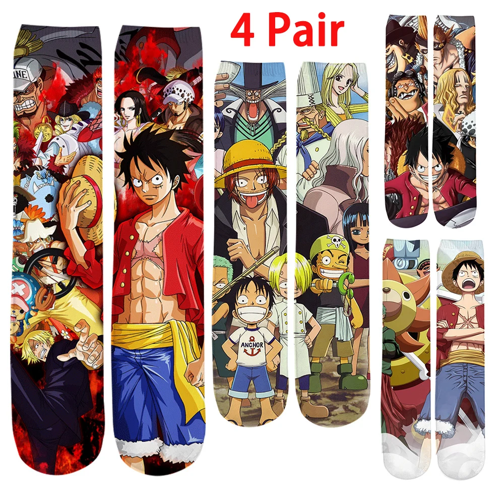 CLOOCL 4 Pairs Socks Anime One-Piece 3D Printed Cartoon Straight Socks for Men Women Cartoon Party Gift Short Sock Drop Shipping 
CLOOCL 4 Pairs Socks Anime One-Piece 3D Printed Cartoon Straight Socks for Men Women Cartoon Party Gift Short Sock Drop Shipping