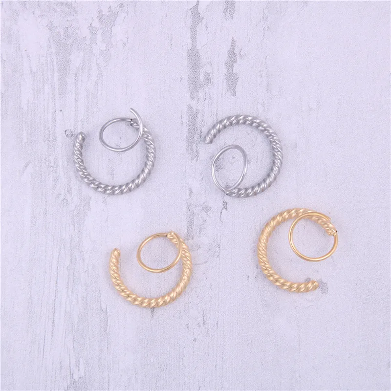 Punk Hoop Earrings Stainless Steel Plated Gold Color Gift For Women's Boho Geometric Korean Accessories Of Jewelry 2021 Trend
Punk Hoop Earrings Stainless Steel Plated Gold Color Gift For Women's Boho Geometric Korean Accessories Of Jewelry 2021 Trend