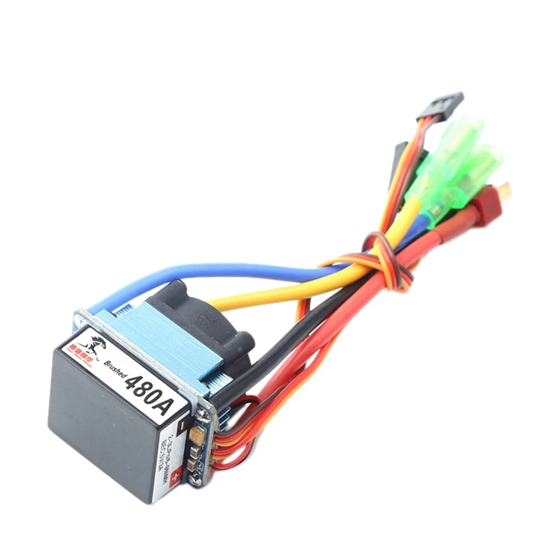 480A with Fan Brushed ESC Dual-Way Bidirectional ESC Water/Air-Cooled Waterproof Speed Controller for 1:10 RC Cars/Boats
480A with Fan Brushed ESC Dual-Way Bidirectional ESC Water/Air-Cooled Waterproof Speed Controller for 1:10 RC Cars/Boats