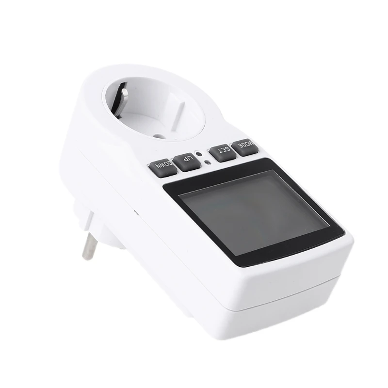 Lightweight Energy Saving European Plug-in Socket Power Meter 230V Electricity Usage Monitor Backlit Large Display
Lightweight Energy Saving European Plug-in Socket Power Meter 230V Electricity Usage Monitor Backlit Large Display