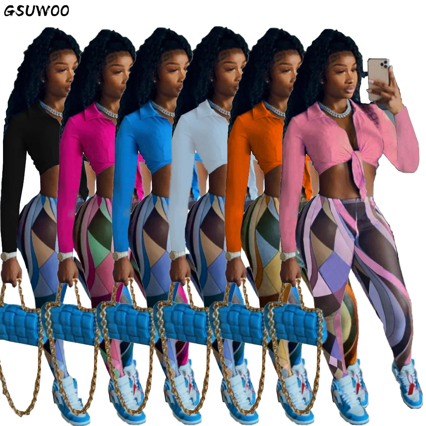 Женский спортивный костюм GSUWOO для йоги, спортивный комплект из двух предметов, однотонный укороченный топ с длинным рукавом, свитшот, модны...
Женский спортивный костюм GSUWOO для йоги, спортивный комплект из двух предметов, однотонный укороченный топ с длинным рукавом, свитшот, модны...