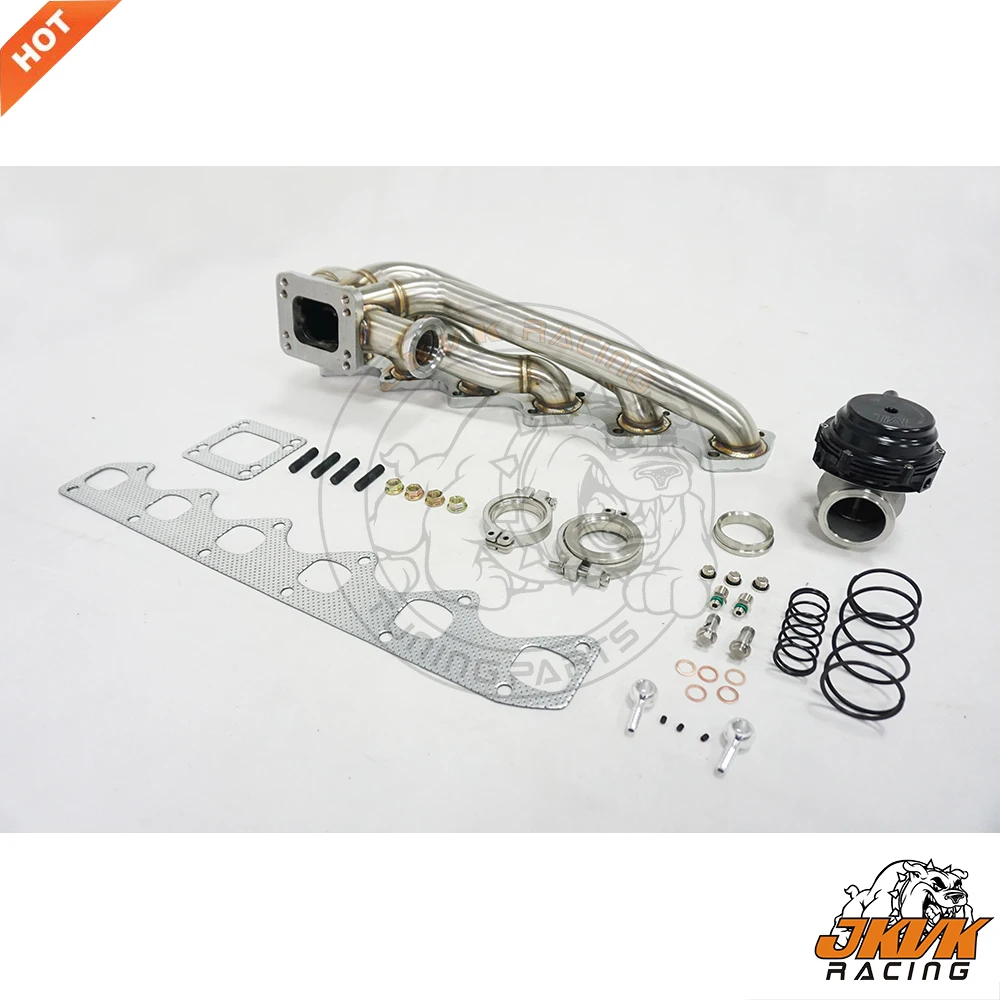 JKVK RACING 3 мм толщина 42 турбо коллектор + 44 мусорные ворота для M30 T3 T4 Turbo E30 E32 E34 E28 E24 E23