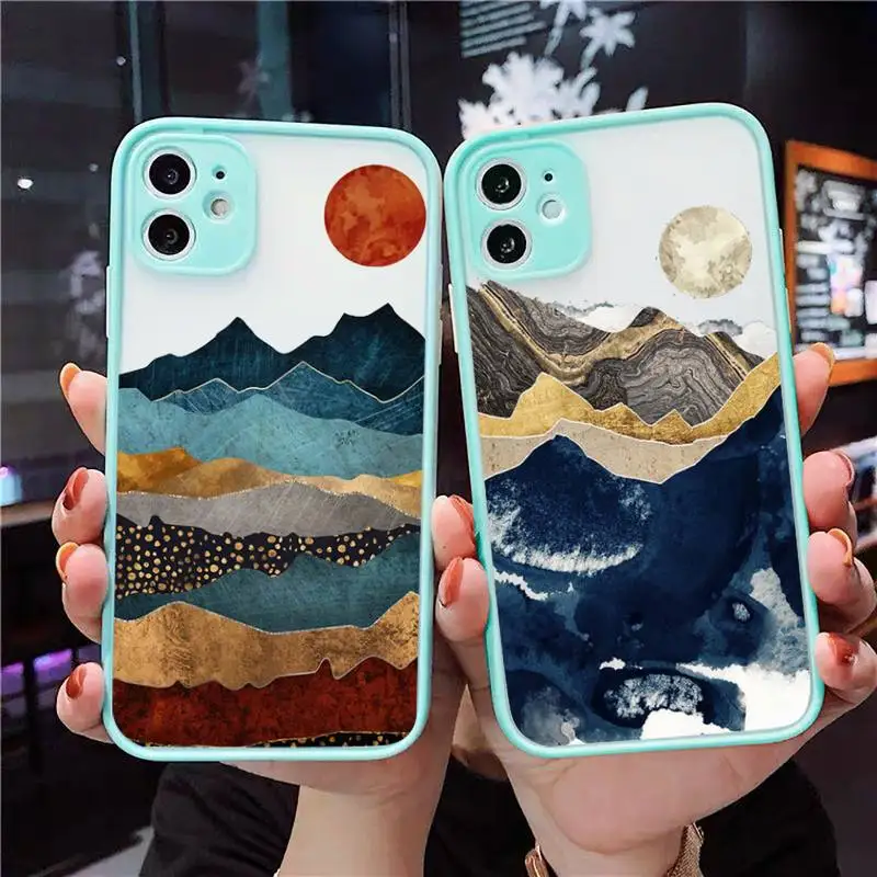Mountain Marble Moon pattern Phone Case Matte Transparent for iPhone 7 8 11 12 s mini pro X XS XR MAX Plus cover funda
Mountain Marble Moon pattern Phone Case Matte Transparent for iPhone 7 8 11 12 s mini pro X XS XR MAX Plus cover funda