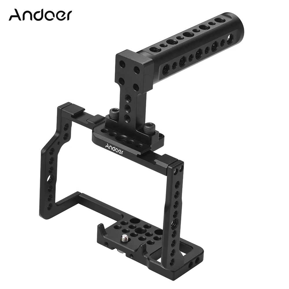 Andoer G85 алюминиевая клетка для камеры с множеством крепежных отверстий 1/4 "и 3/8" 2 гнезда для холодного башмака для камеры для крепления микроф...
Andoer G85 алюминиевая клетка для камеры с множеством крепежных отверстий 1/4 "и 3/8" 2 гнезда для холодного башмака для камеры для крепления микроф...