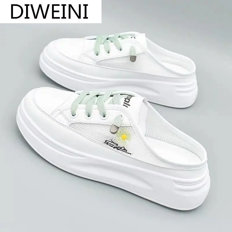 2021 Fashion New Women's Shoes Summer Women's Semi-slippers Mesh Breathable Vulcanized Shoes Comfortable Lace-up Casual Slippers
2021 Fashion New Women's Shoes Summer Women's Semi-slippers Mesh Breathable Vulcanized Shoes Comfortable Lace-up Casual Slippers