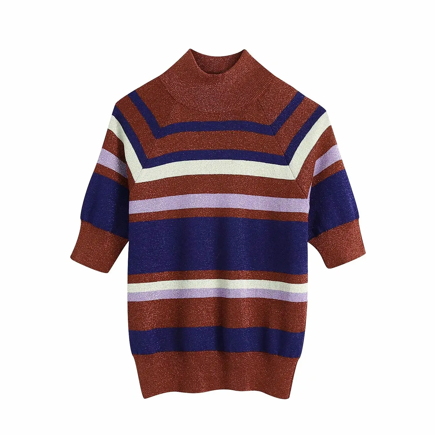 New Pop Fall Winter Women Knit Sweater High-Neck Half Sleeves Casual Vogue stripe Women Sweaters Pullovers Tops
New Pop Fall Winter Women Knit Sweater High-Neck Half Sleeves Casual Vogue stripe Women Sweaters Pullovers Tops