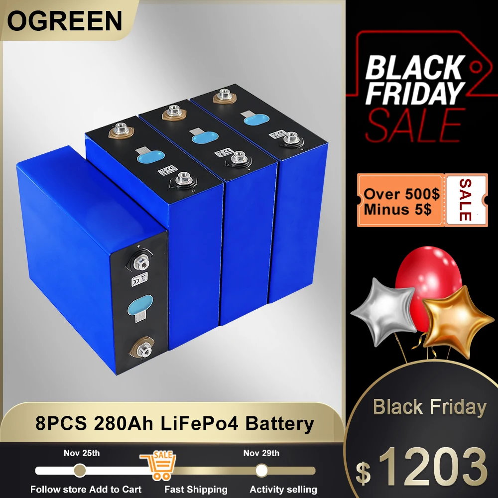 3.2V 280Ah LiFePO4 lithium battery 3.2v 8pcs Lithium iron phosphate battery for 24V battery Yacht solar RV EU US tax free
3.2V 280Ah LiFePO4 lithium battery 3.2v 8pcs Lithium iron phosphate battery for 24V battery Yacht solar RV EU US tax free