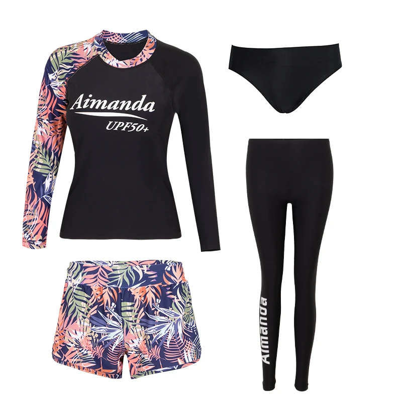 Long Sleeve Rash Guard 4 Pieces Women Printed Swimwear Bathing Suit Swimsuit Push Up 95KG Bodysuit Beachwear Plus Size Long Pant
Long Sleeve Rash Guard 4 Pieces Women Printed Swimwear Bathing Suit Swimsuit Push Up 95KG Bodysuit Beachwear Plus Size Long Pant