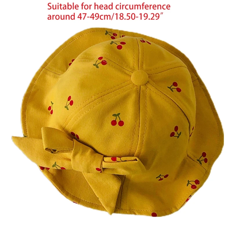 X7XE Kids Bucket Hats Big Bow Cherry Print Fisherman Sunhat Spring Summer Cap Baby Girl Outdoor Activity Children Wear
X7XE Kids Bucket Hats Big Bow Cherry Print Fisherman Sunhat Spring Summer Cap Baby Girl Outdoor Activity Children Wear