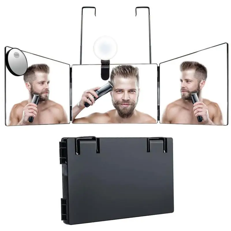 3 Way Mirror With Fill Light Trifold Mirror Self Hair Cutting And Styling DIY Haircut Tool For Home Accessories Stage Mirrors
3 Way Mirror With Fill Light Trifold Mirror Self Hair Cutting And Styling DIY Haircut Tool For Home Accessories Stage Mirrors