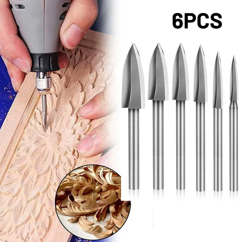6PCS DIY Wood Carving Tools Set Wood Carving And Engraving Drill Accessories Woodworking Carving Drill Grinding Cutter Milling
6PCS DIY Wood Carving Tools Set Wood Carving And Engraving Drill Accessories Woodworking Carving Drill Grinding Cutter Milling