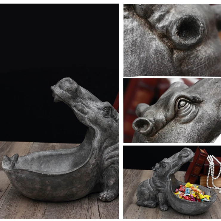 Hippo Ornaments Sculpture Figurine Creative Container Living Room Desk Storage Box Desktop Storage Tray Home Table Decor Gift
Hippo Ornaments Sculpture Figurine Creative Container Living Room Desk Storage Box Desktop Storage Tray Home Table Decor Gift