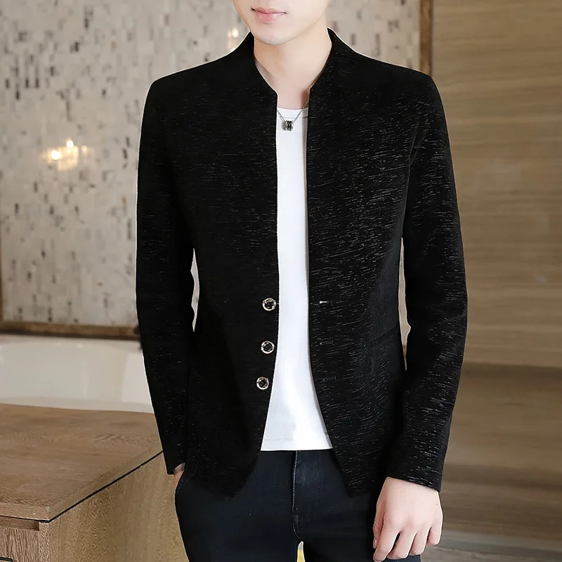 2020 men fall collar youth trend of cultivate one's morality suit pure color suit
2020 men fall collar youth trend of cultivate one's morality suit pure color suit